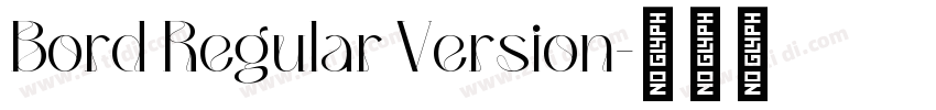 Bord Regular Version字体转换